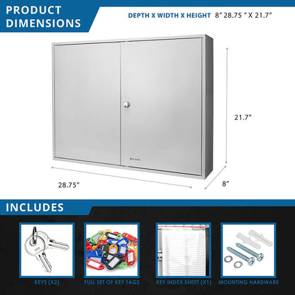 600 Capacity Adjustable Key Cabinet with Key Lock | CB12700