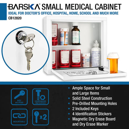 Large Medical Cabinet with Magnetic Dry Erase Pad and Marker | CB12824