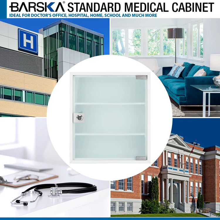 Standard Medical Cabinet with Frosted Glass Door | CB12822