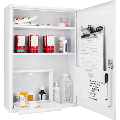 Large Medical Cabinet with Magnetic Dry Erase Pad and Marker | CB12824