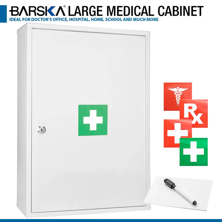 Large Medical Cabinet with Magnetic Dry Erase Pad and Marker | CB12824