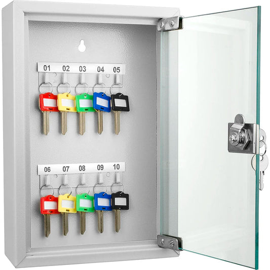 10 Capacity Fixed Position Key Cabinet with Glass Door | CB12986