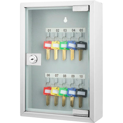 10 Capacity Fixed Position Key Cabinet with Glass Door | CB12986