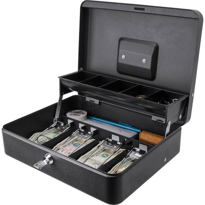 Cash Box with Coin Trays and Bill Holder with Key Lock | CB13054