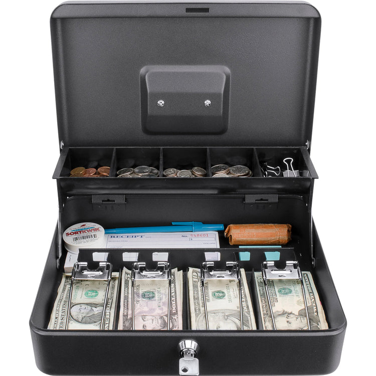 Cash Box with Coin Trays and Bill Holder with Key Lock | CB13054