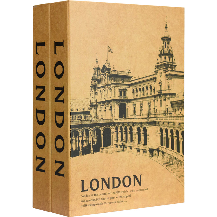 Paris & London Series Dual Book Lock Boxes with Key Lock | CB12470, CB13056, CB13058