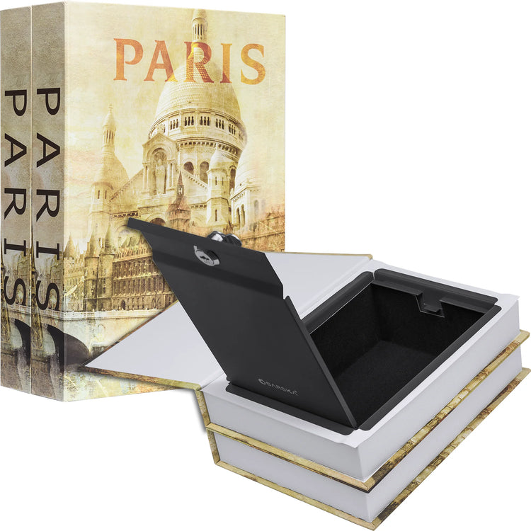 Paris & London Series Dual Book Lock Boxes with Key Lock | CB12470, CB13056, CB13058