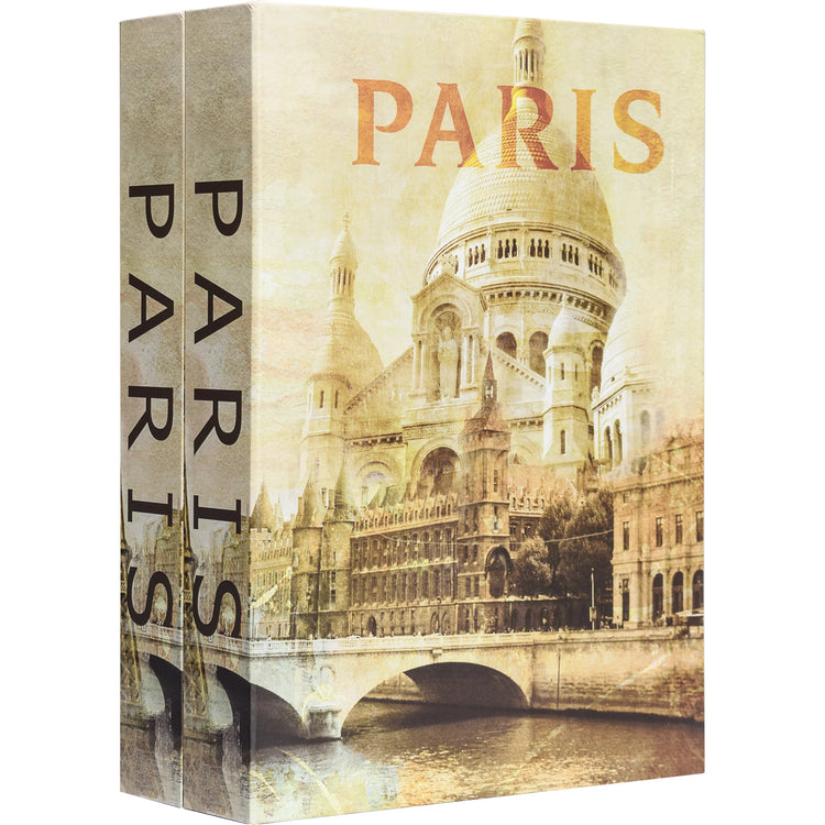 Paris & London Series Dual Book Lock Boxes with Key Lock | CB12470, CB13056, CB13058