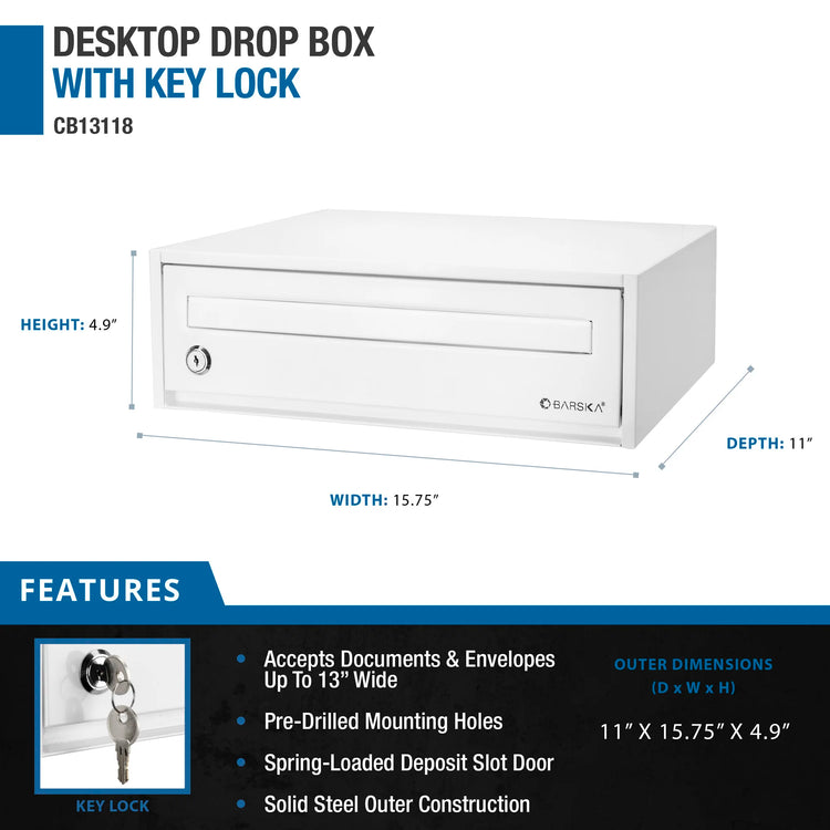 Desktop Drop Box with Key Lock | CB13118