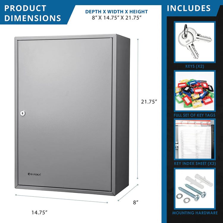 300 Capacity Adjustable Key Cabinet with Key Lock | CB13238