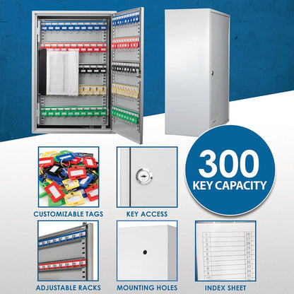 300 Capacity Adjustable Key Cabinet with Key Lock | CB13238