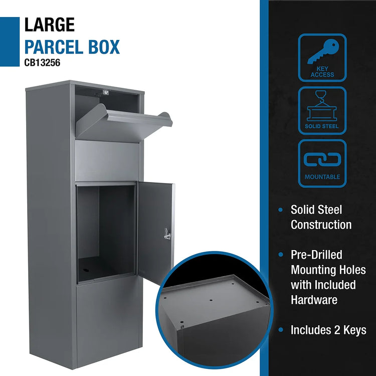 Large Single Compartment Locking Parcel Drop Box | CB13256