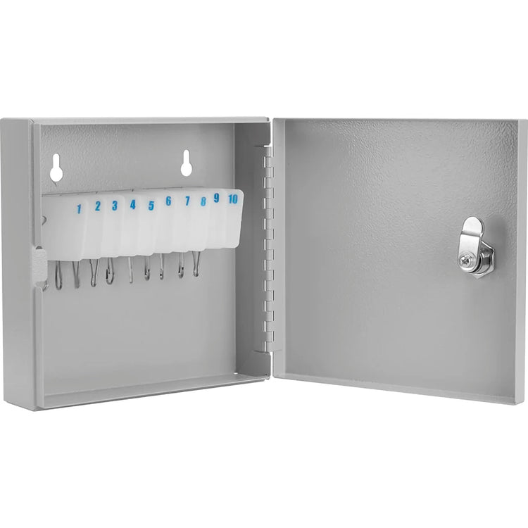 10 Capacity Fixed Position Key Cabinet with Key Lock, White Tags | CB13362