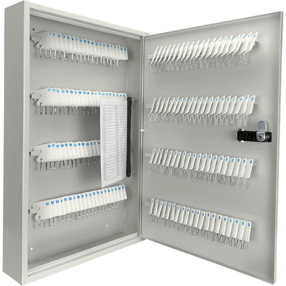 160 Capacity Fixed Position Key Cabinet with Combination & Key Lock, White Tags | CB13602