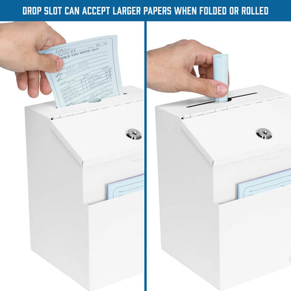 Suggestion & Ballot Drop Box with Paper Holder & Key Lock | CB14102