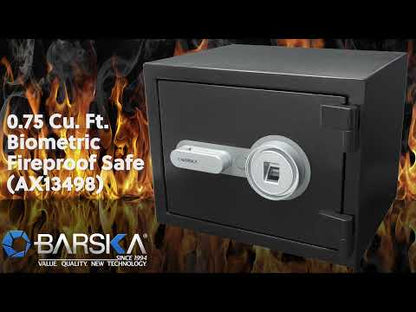 0.75 Cu. ft Biometric Fireproof Security Safe, Black | AX13498